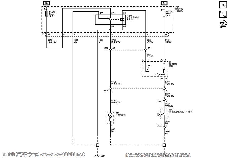 2012科鲁兹全车电路图4.5.2.2 释放系统示意图